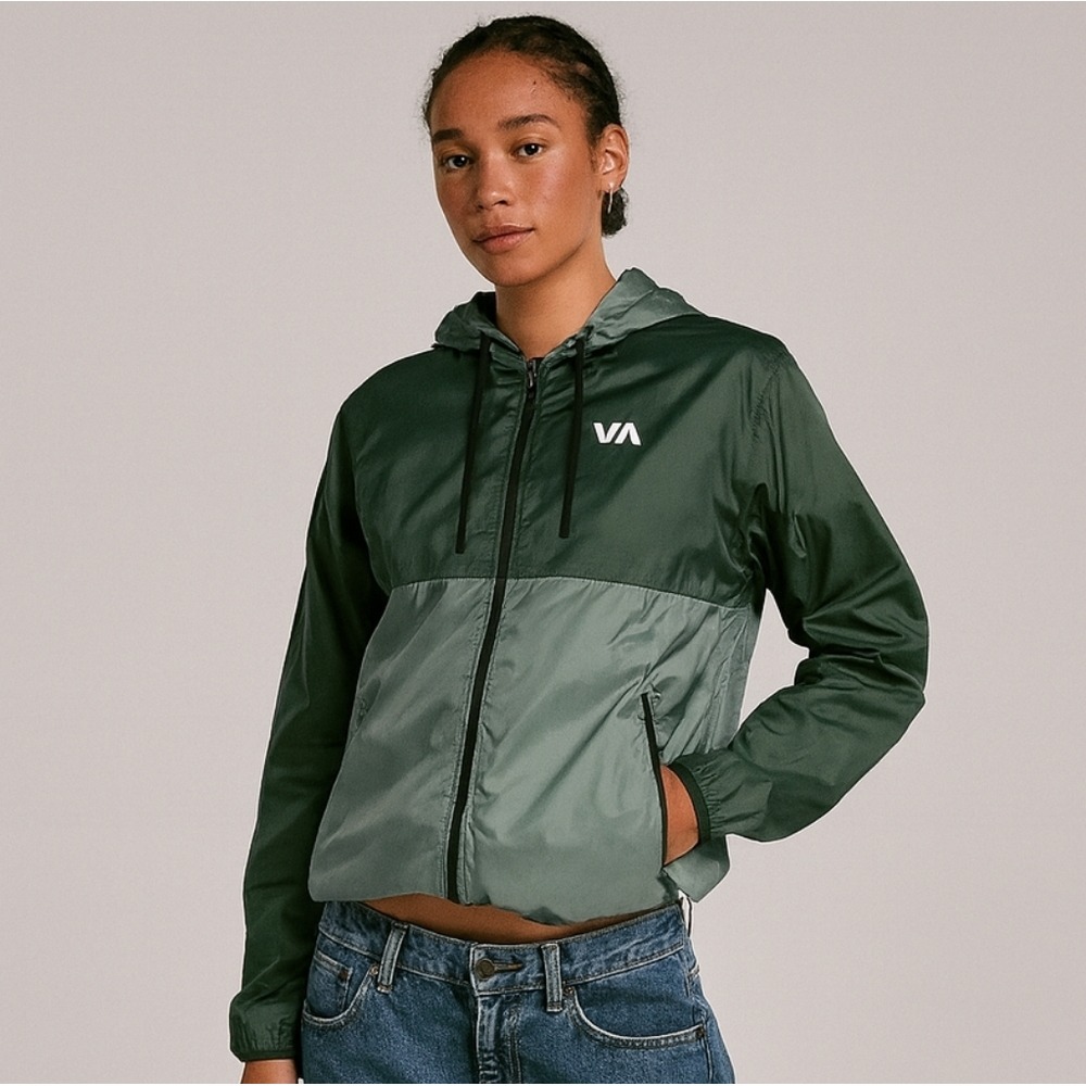 RVCA Lightweight Rain Jacket Full Zip NWT Unisex Sz S Hexstop IV